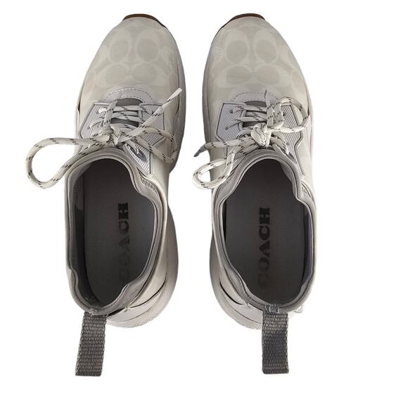 Coach Shoes Women's Size 10 White Signature 270 Tech Runner Lace Up Sneakers - Picture 7 of 14